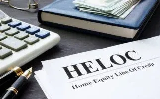 Home equity line of credit HELOC documents.